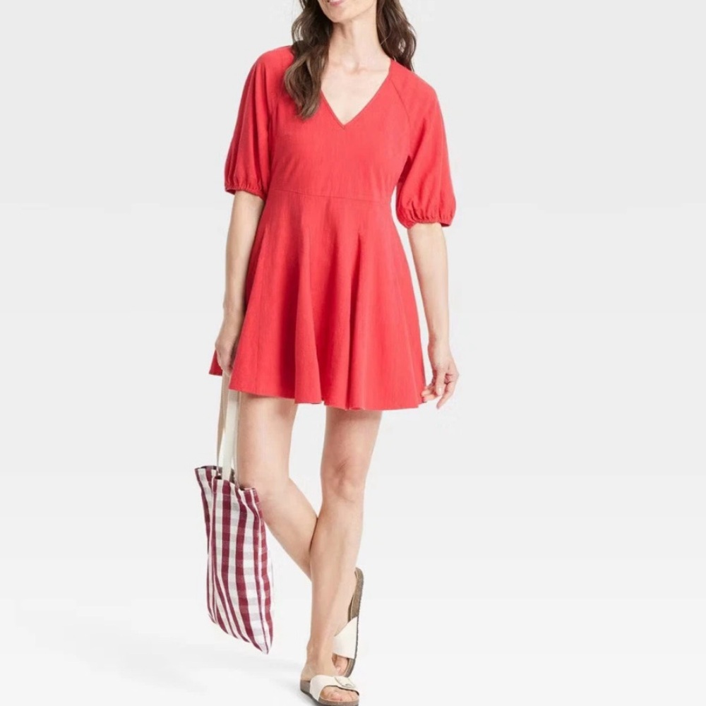 Universal Thread Red A Line Mini Dress‎ XS - Picture 6 of 6
